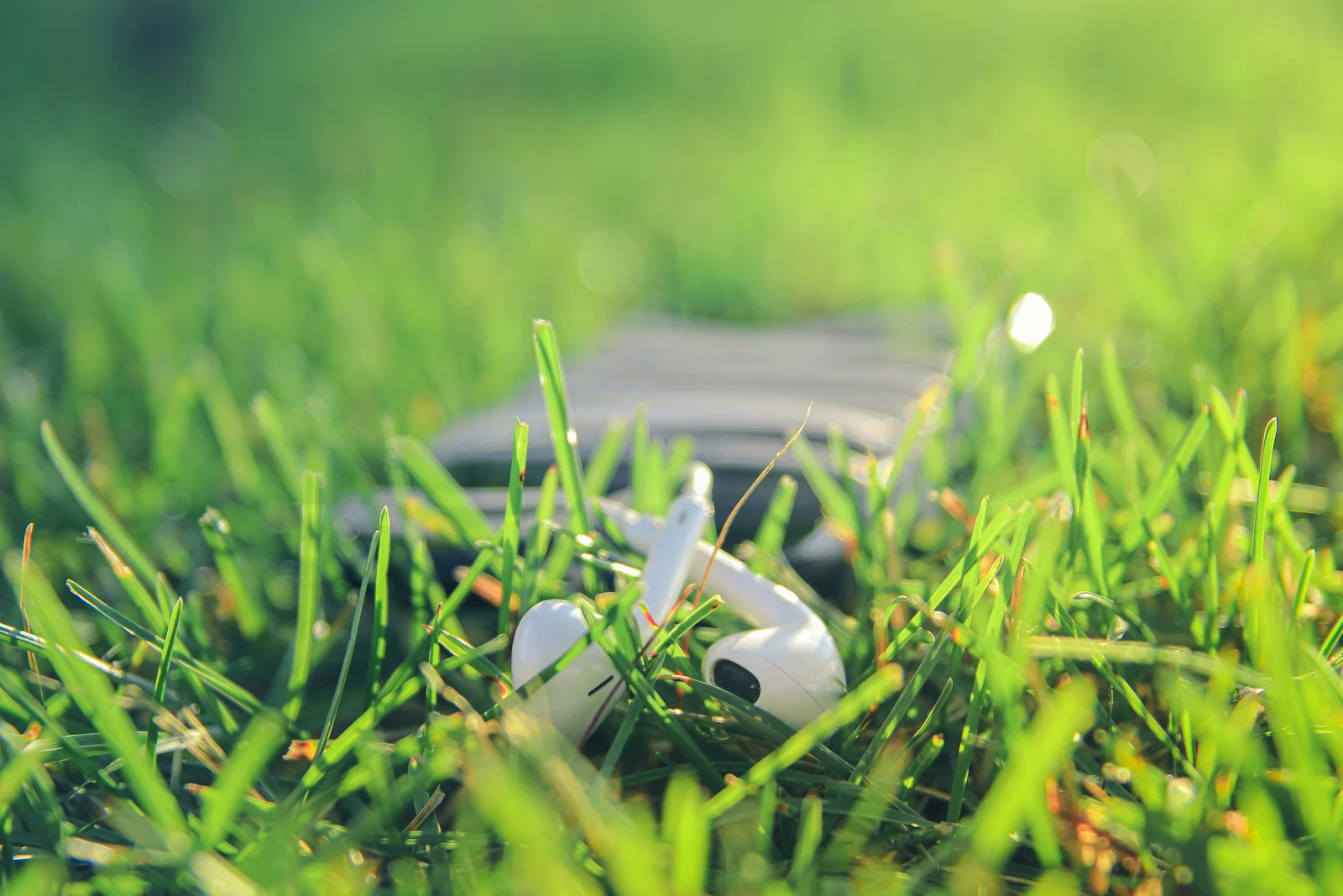 airpods dans herbe 