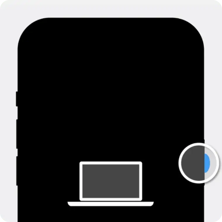 Écran du mode récupération iPhone Face ID avec icône ordinateur et câble (capture Apple Support)