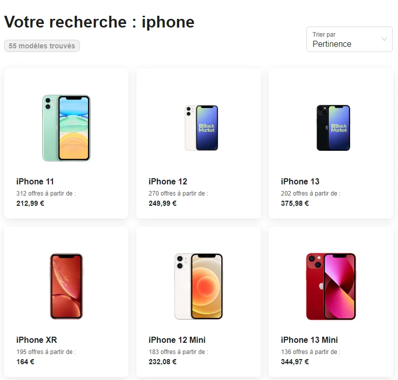 Recherche telephone reconditionne Combak