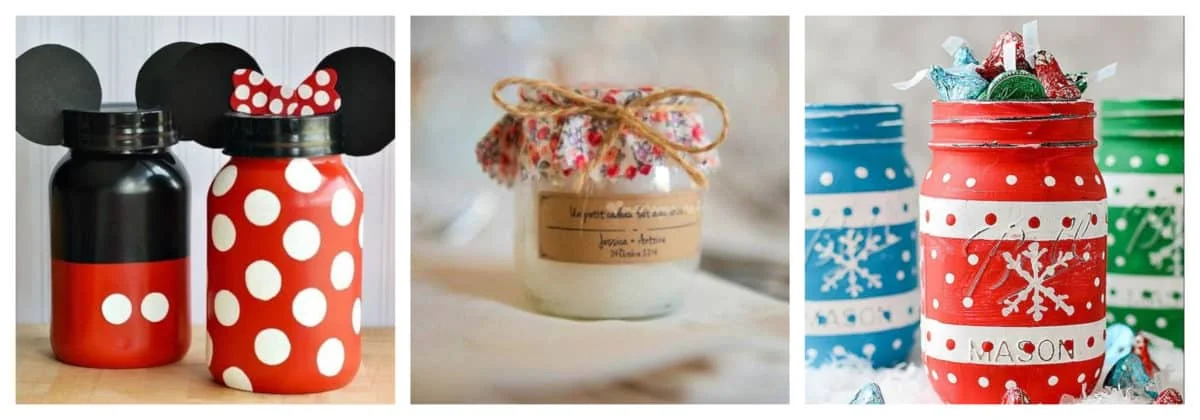 Bocaux transformés en bougies, pots ou emballages cadeaux