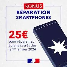 bonus réparation smartphone 25 euros